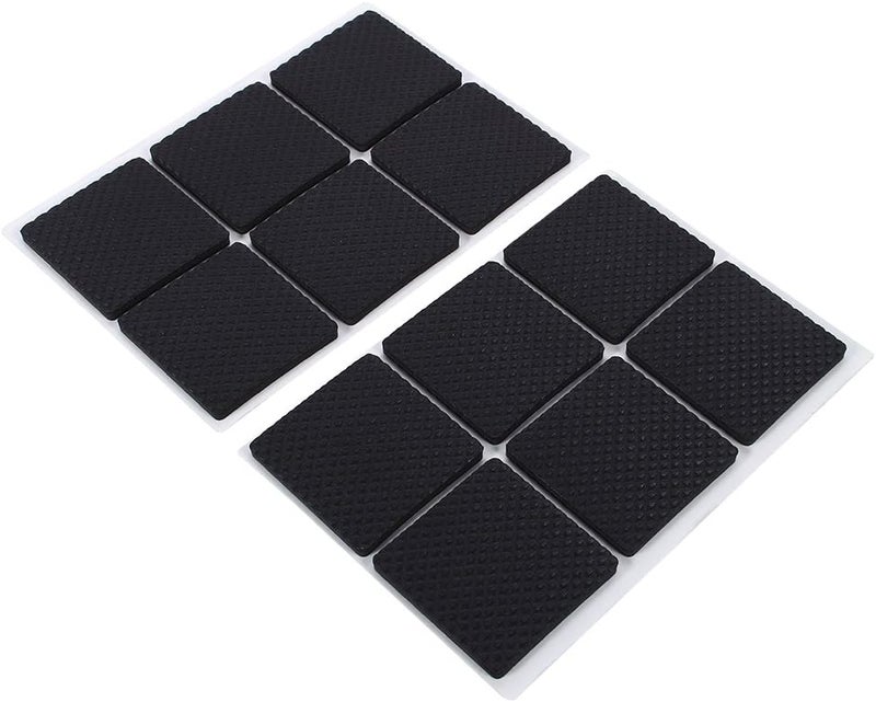 woobles Rubber Feet Pads,  Protector Rubber Pad, 12pcs Black Non-Slip Self Adhesive Floor Protectors Furniture Sofa Table Chair Rubber Feet Pads for Protecting Wooden Floor, Desk Surface and Wall etc- - Image 2