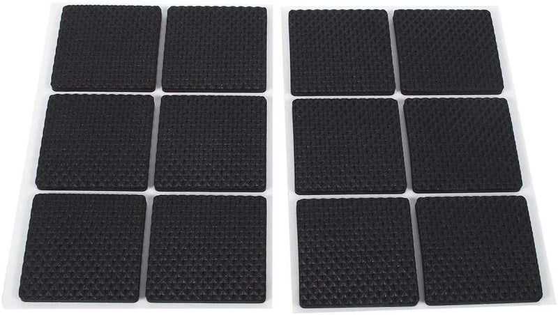 woobles Rubber Feet Pads,  Protector Rubber Pad, 12pcs Black Non-Slip Self Adhesive Floor Protectors Furniture Sofa Table Chair Rubber Feet Pads for Protecting Wooden Floor, Desk Surface and Wall etc- - Image 3