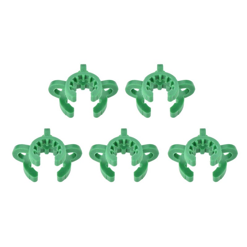 uxcell Lab Joint Clip Plastic Clamp Mounting Clips for 12/18 or 12/30 Glass Taper Joints Laboratory Connector Green 5Pcs - Image 1