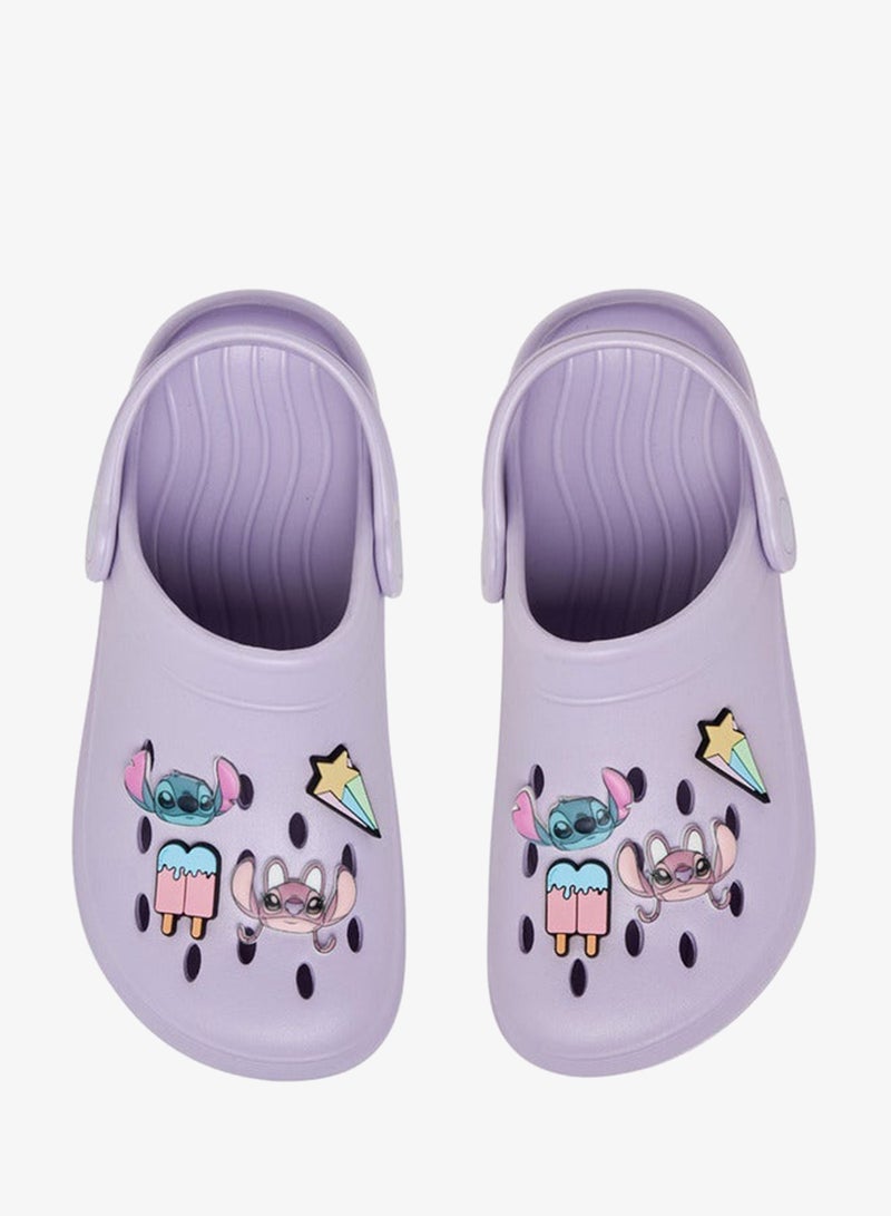 Disney Girls Stitch Applique Backstrap Clogs - Image 2