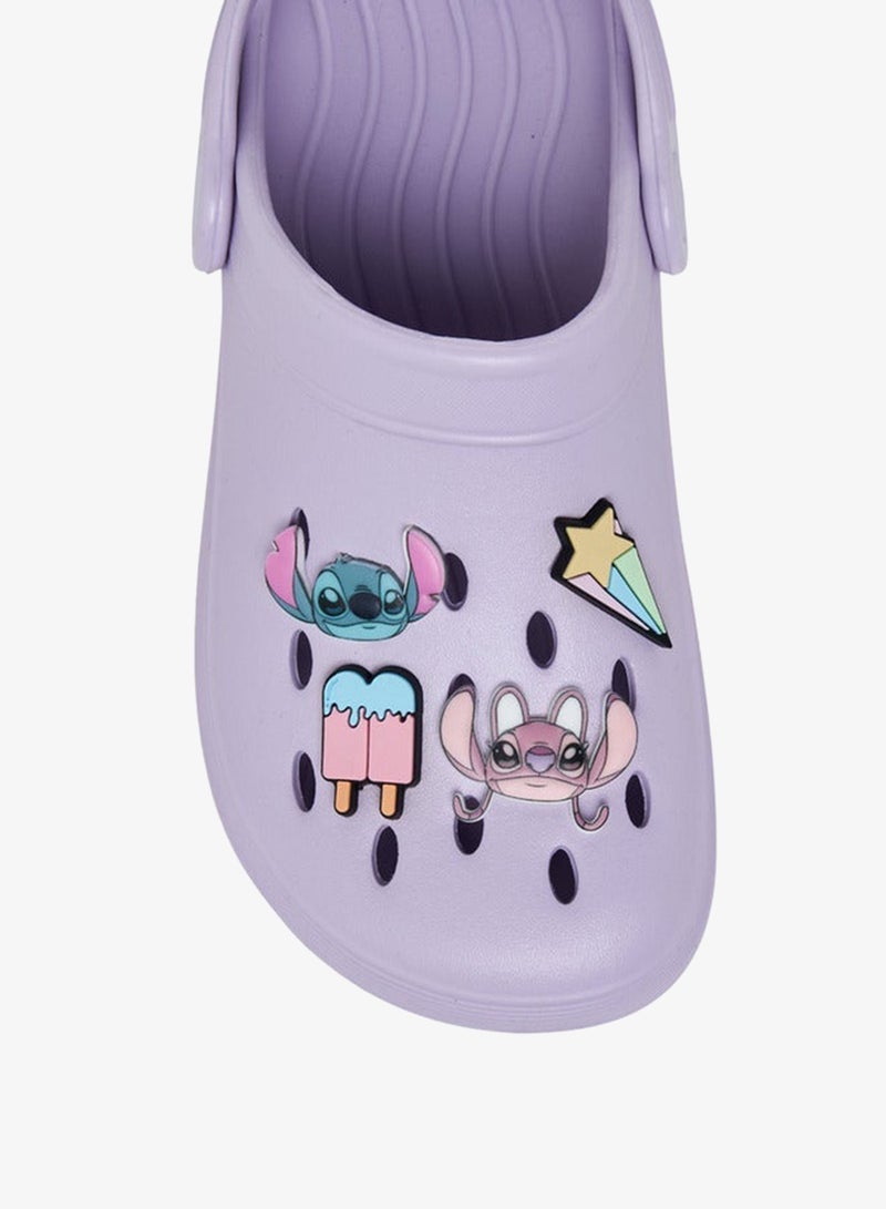 Disney Girls Stitch Applique Backstrap Clogs - Image 4