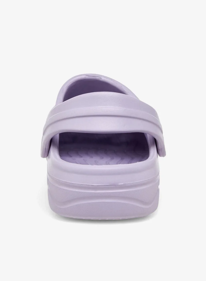 Disney Purple Girls Stitch Applique Backstrap Clogs for Women | Best Price UAE