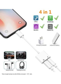 Generic Dual Lightning Splitter for iPhone,[Apple MFi Certified] iPhone Headphone Adapter 2 in 1 Dual Lightning Headphone Jack Audio + Charge Cable Compatible for iPhone 12/12 Pro/11/XS/XR/X 8  - Image 2