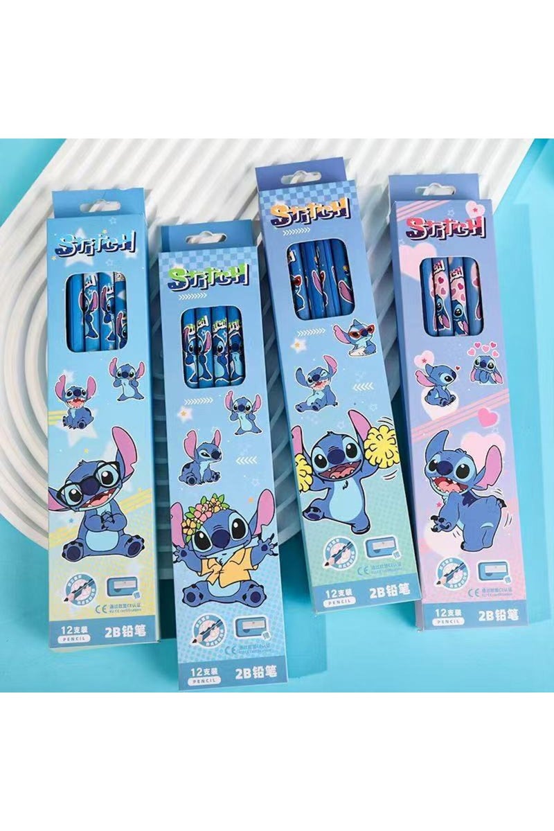 Random 1pcs Stitch Stitch Pencil Stitch Interstellar Baby HB12 Box Set Pencil Drawing Wooden Pencil