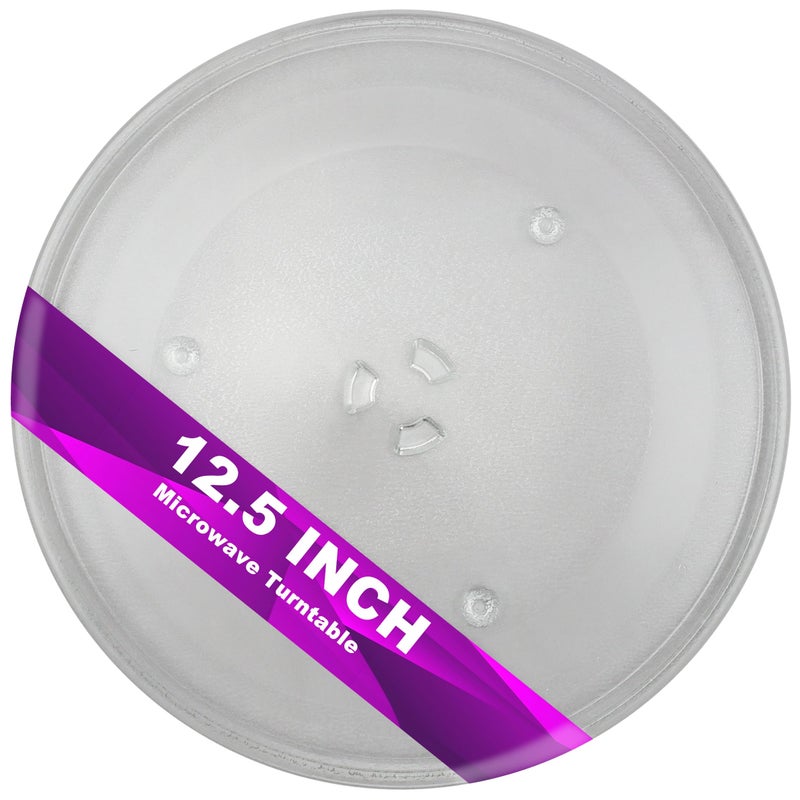 METER STAR 12.5" Microwave Turntable Glass Plate Replacement for Panasonic 12570000008334 & Frigidaire 5304509437 - Y-Bottom General, Heat-Resistant & Universal Fit (12.5 Inch) - Image 1