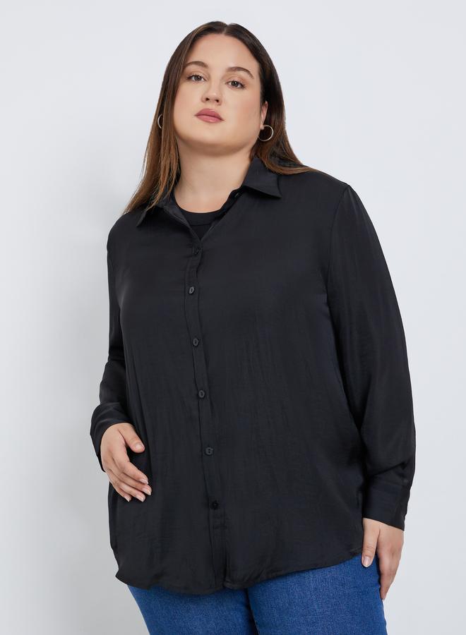 ستايلي قميص بأكمام طويلة - مقاس كبير - Image 3
