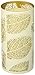 Sterno Home Sterno Home CAT12001WH Candle Impressions Laser Etched Leaf Design Metal Luminary, 3.5 7-Inch, White/Gold  - Image 2