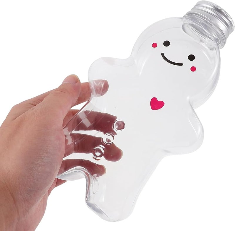 زجاجات مشروب رجل خبز الزنجبيل لعيد الميلاد 10 مجموعات مع أغطية مقاومة للانسكاب وأوشحة كما هو موضح - Image 5