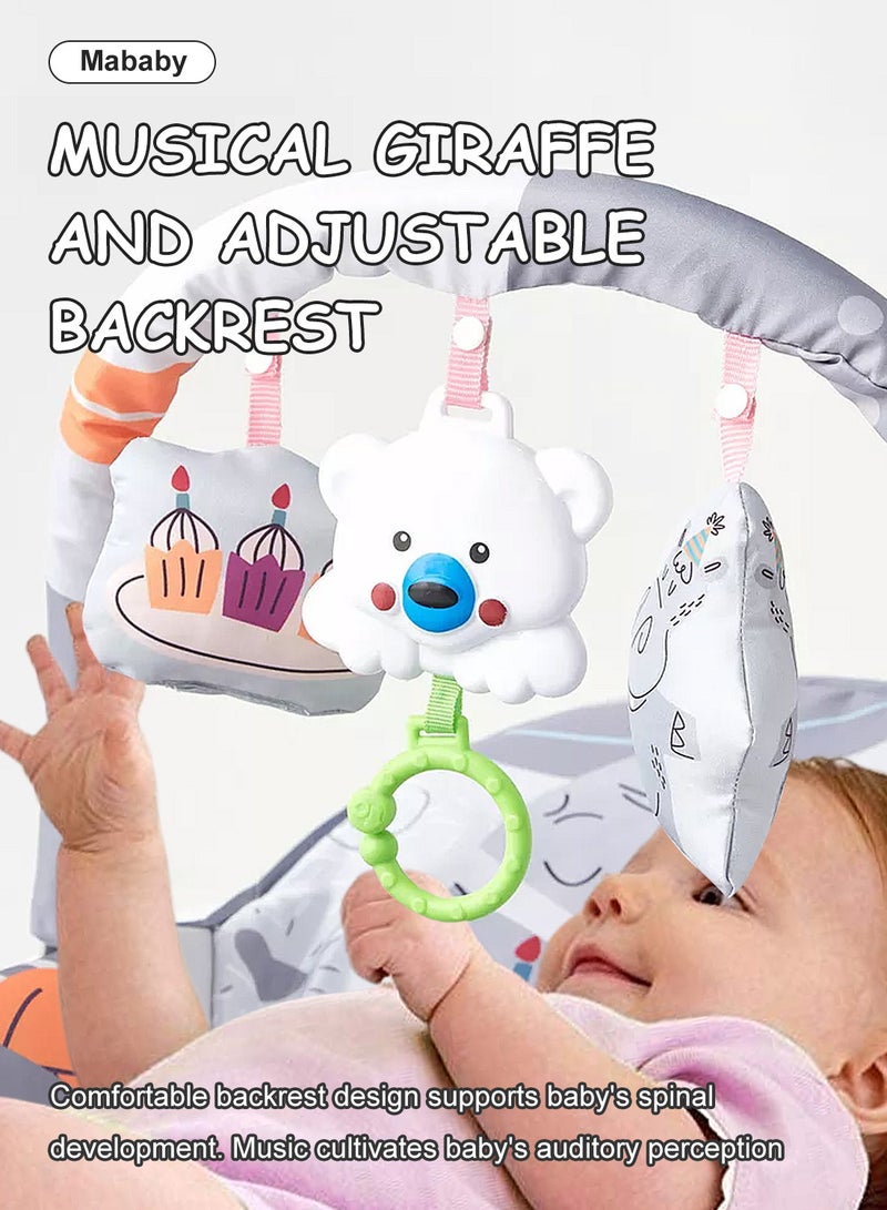 MaBaby Multifunctional Baby Rocker, Music Vibration Baby Swing, Rocking Chair With Adjustable Backrest And Toy Pendant - Image 5