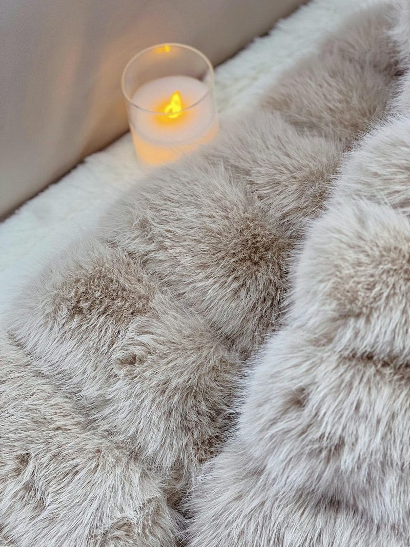 loveimgs Women Fluffy Faux Fur Coat Cropped Jacket Puffer Jacket Zip Up Winter Warm Fuzzy Teddy Jacket (X-Small,Beige camel) - Image 2
