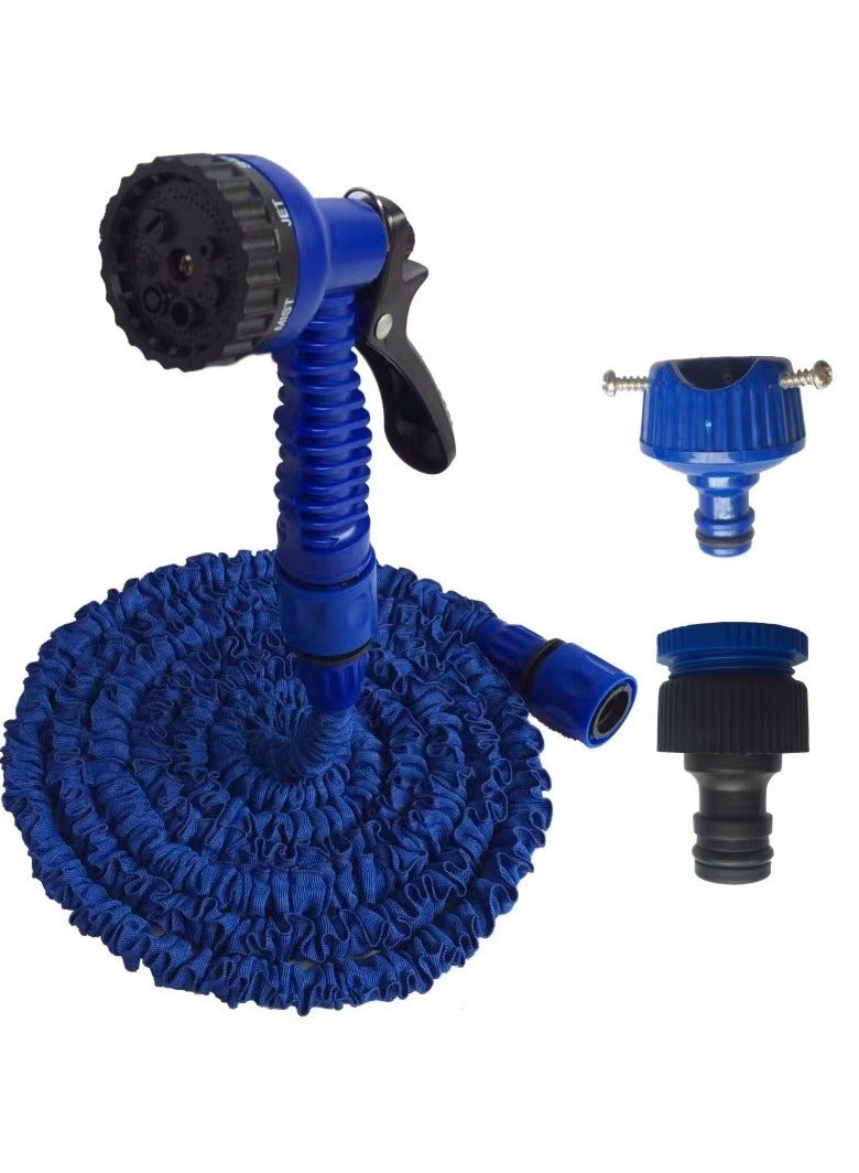 X-Hose Expandable sprinkler hose with spray gun blue/black 75 feet - Image 1