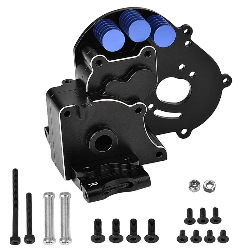 Globact Aluminum Transmission Case Gearbox with Aluminum Motor Plate and Arm Mounts Upgrade Parts for Traxxas Slash 2WD Rustler Stampede Bandit 110 RC Car Replace of 3691 - Image 2