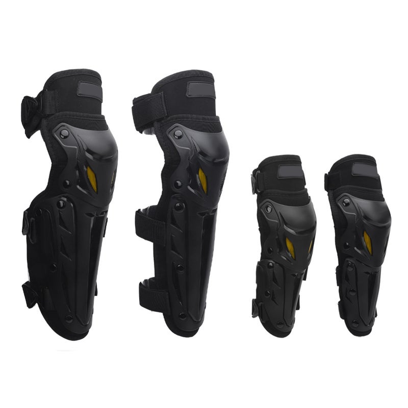 Sulaite Motorcycle Knee Shin Guard Adjustable 45 To 180 Degrees Pre Curved Ergonomic Fit Knee Elbow Protector - Easy Buckle Design Versatile Protection Knee Protective Gear for Motocross Racing Skiing Skating - Image 3