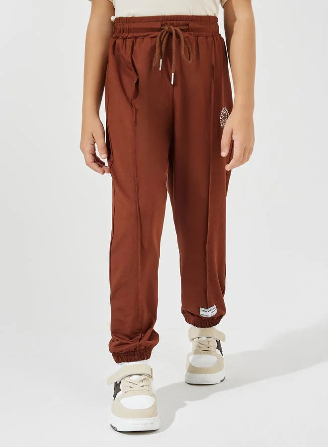 Styli Oversized Printed T-Shirt & Pintuck Detail Joggers Set
