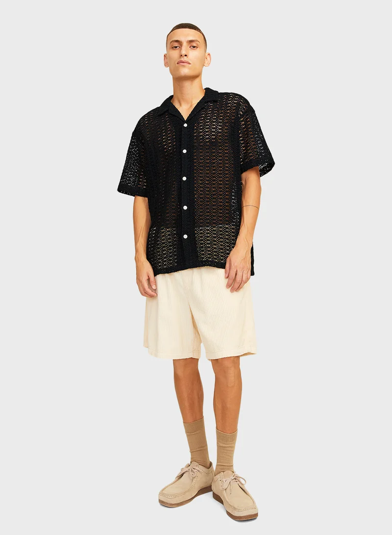JACK & JONES Jorcrochet Regular Fit Crochet Shirt