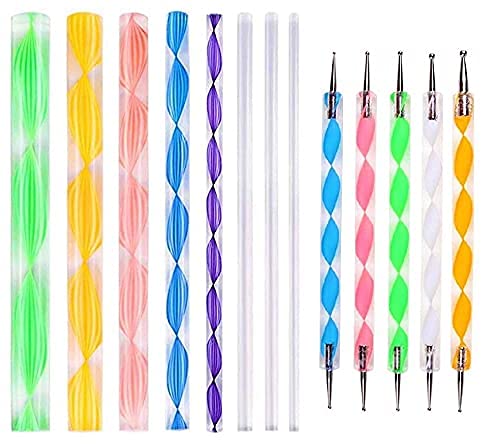 53 Arts 53ARTS® 8-Piece Mandala Art Dot Painting Designer Acrylic Tools Set with 5-Piece Dotting Tool Kit - Image 1