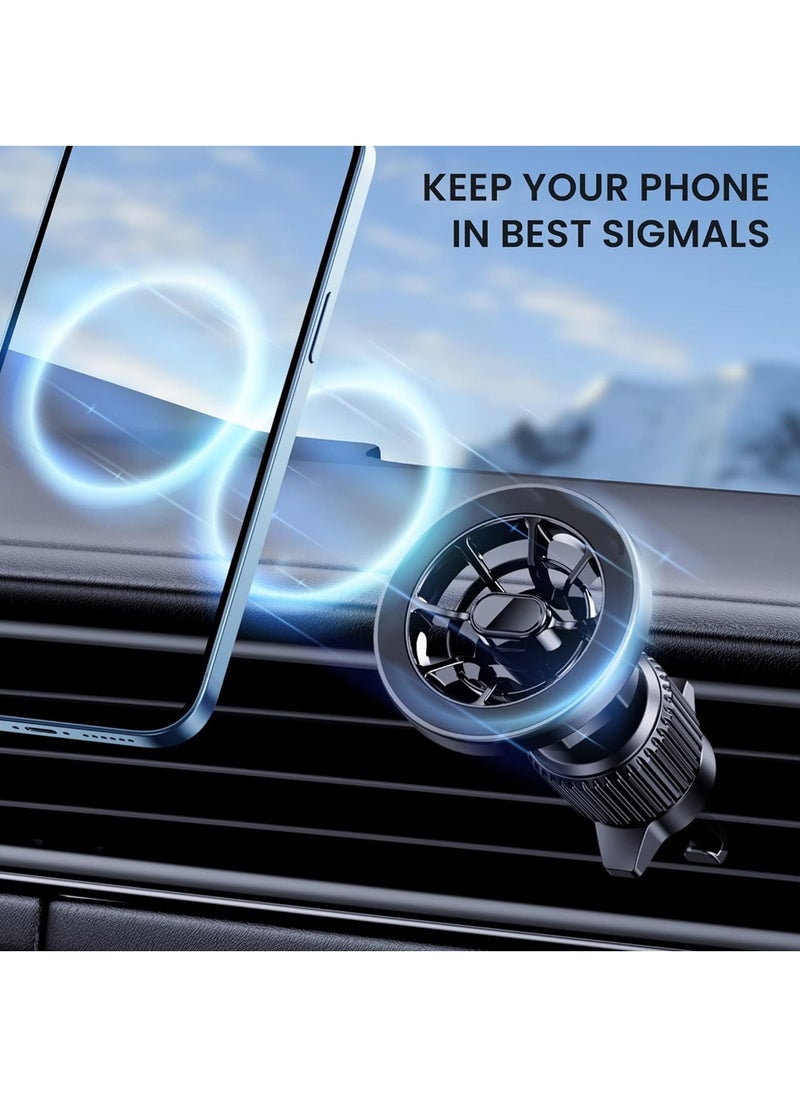 X-level MagSafe Car Mount【20*N52 Magnet】Magnetic Phone Holder for Car, Air Vent Friendly Hook, Strong Magnet, One-hand Operation, 360° Rotate, for Galaxy S25/S24 Ultra/iPhone 16/15 Pro Max/MagSafe Case Black  - Image 5