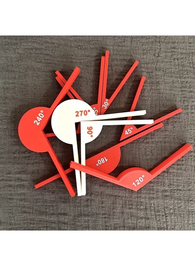 Teaching Protractor Set 30 45 60 180 Degrees Geometry Angle Measurement Tool - Image 2