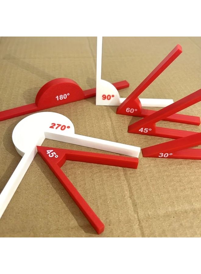 Teaching Protractor Set 30 45 60 180 Degrees Geometry Angle Measurement Tool - Image 5