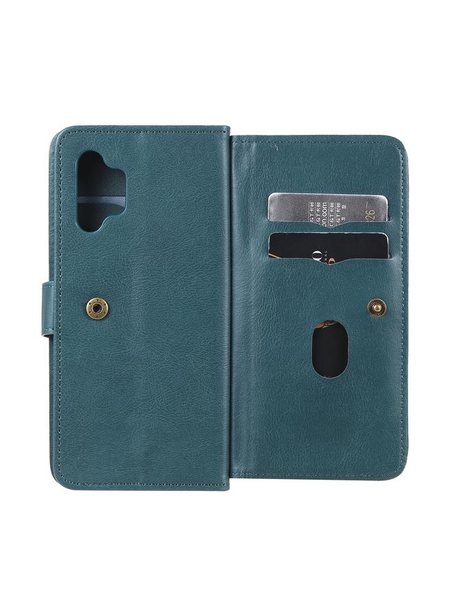 S-TOP Case For Samsung Galaxy A32 4G Multifunctional Magnetic Copper Buckle Horizontal Flip Solid Color Leather Case with 10 Card Slots & Wallet & Holder & Photo Frame - Image 4