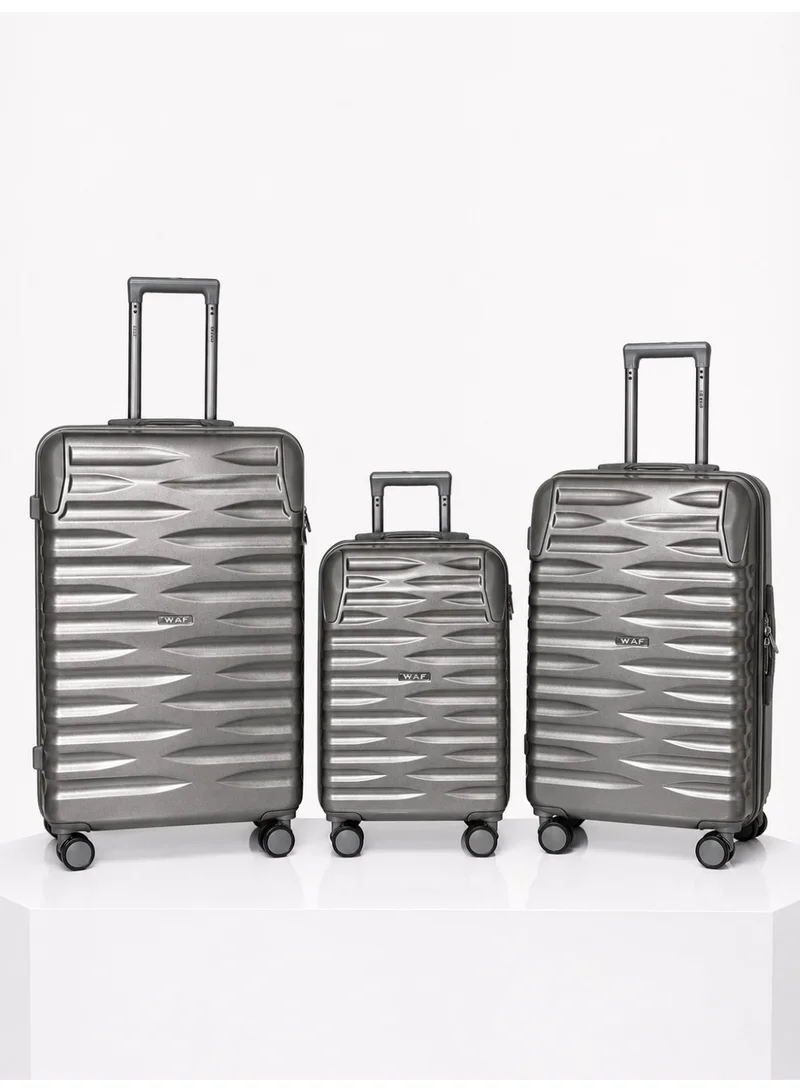WAF Panda Premium 3-Piece Luggage Set 20/24/28 Inch Fiber+PC Hard Shell Suitcase with TSA Lock & 360° Spinner Wheels – Lightweight Luxury Travel Trolley Bags for Cabin & Check-In | Stylish Travel Luggage Set KSA