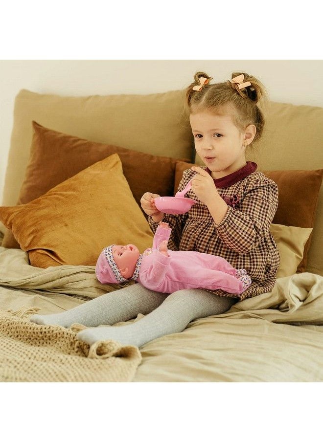 Toy Choi's - 16 Inch Interactive Baby Doll Pink Crying Talking Baby Dolls With Different Sounds Pretend Play Funny Feeding Accessories Preschool Toys Gift For Toddlers 2 3 4 5+ Year Old Girls Boys - Image 1