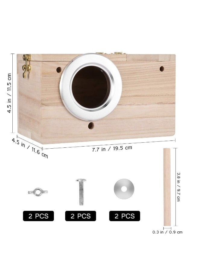 Generic Parrot Breeding Nest Box, Bird Nest Warm Incubator, Left Open Window, Parrot Clear View Window, Bird Nesting Feeding Station House  - Image 5