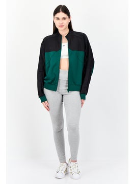 Adidas Women Sportswear Fit Long Sleeves Training Track jacket, Green  - Image 4