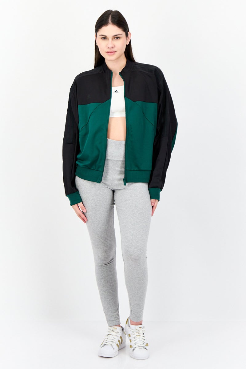 Adidas Women Sportswear Fit Long Sleeves Training Track jacket, Green - Image 4