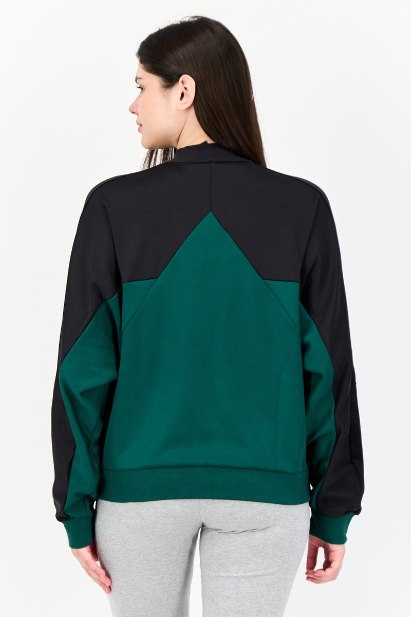 Adidas Women Sportswear Fit Long Sleeves Training Track jacket, Green - Image 3