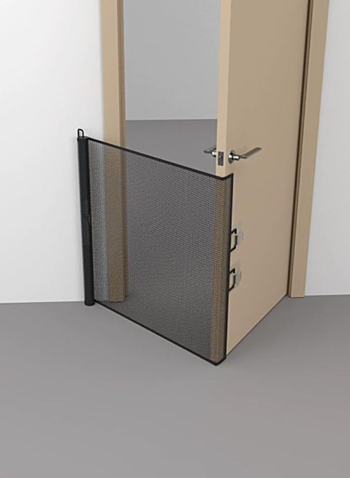 0TO1 TECH Retractable Baby & Pet Gate | 78cm Tall, 0-150cm Wide | No-Drill Installation | Safe for Stairs, Doorways & Saudi Homes | Foldable Mesh Design - Image 5