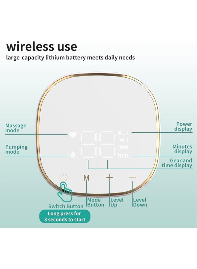 زي سي إم - هابي مضخة ثدي كهربائية مزدوجة محمولة ويمكن ارتداؤها - غير مرئية، بدون استخدام اليدين ومريحة - قابلة لإعادة الشحن مع قوة شفط وتحكم باللمس - Image 5
