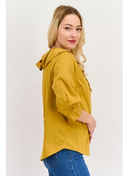 Women Tie Neck Long Sleeves Plain Blouse, Gold - pzsku/Z3117E4E33F22DFD0EFFFZ/45/_/1739715437/f14c015a-4fbd-47db-9f3f-5c3cd75e70b7