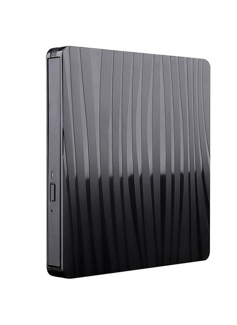 External CD Drive, USB 3.0 Portable CD/DVD +/-RW Drive/DVD Player with Type-C for Laptop CD ROM Burner Compatible with Laptop, Desktop, Mac, Macbook, IOS, Windows 10/8/7/XP and Linux