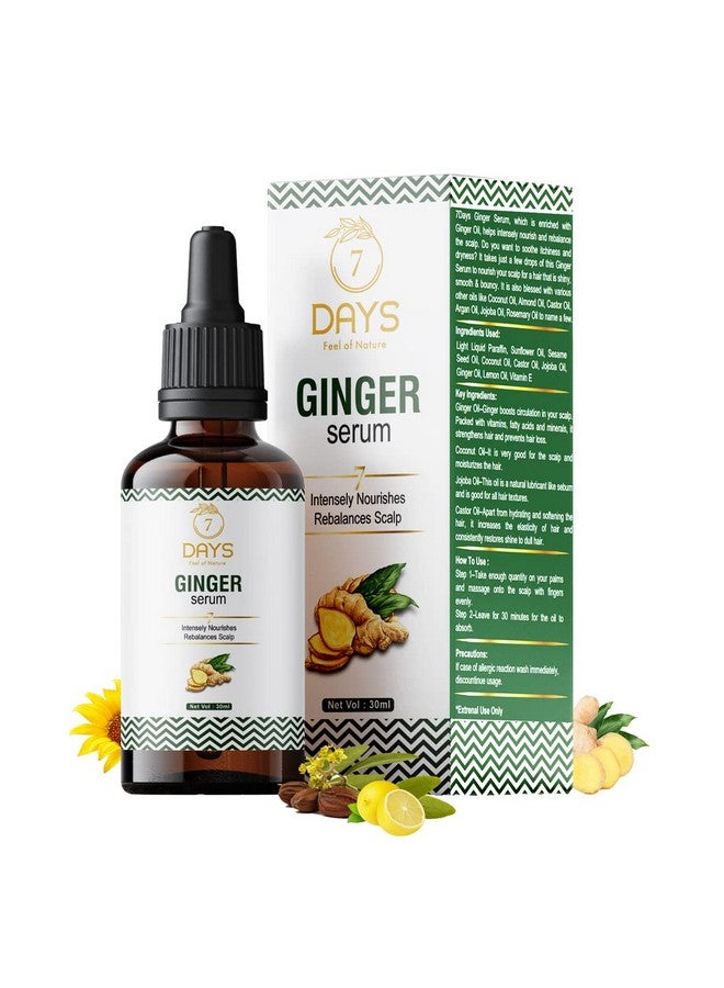 7 Days Ginger Hair Growth Serum For Strengthens Weak Hair With Ginger Oil & Sunflower Oil(30 Ml) - Image 1