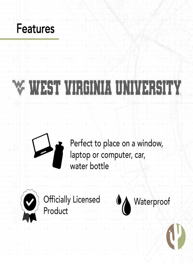Desert Cactus West Virginia University Sticker Mountaineers WVU Hail Name Logo Vinyl Decal Laptop Water Bottle Car Scrapbook (15 Inch Sticker) - Image 4