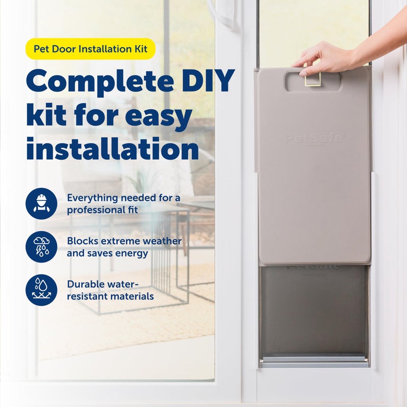 PetSafe Pet Door Installation Kit - Improves Energy Efficiency & Weather Resistance - Includes Clear Silicone Sealant - Drill Bit - Dual Size Weatherstripping - Image 2