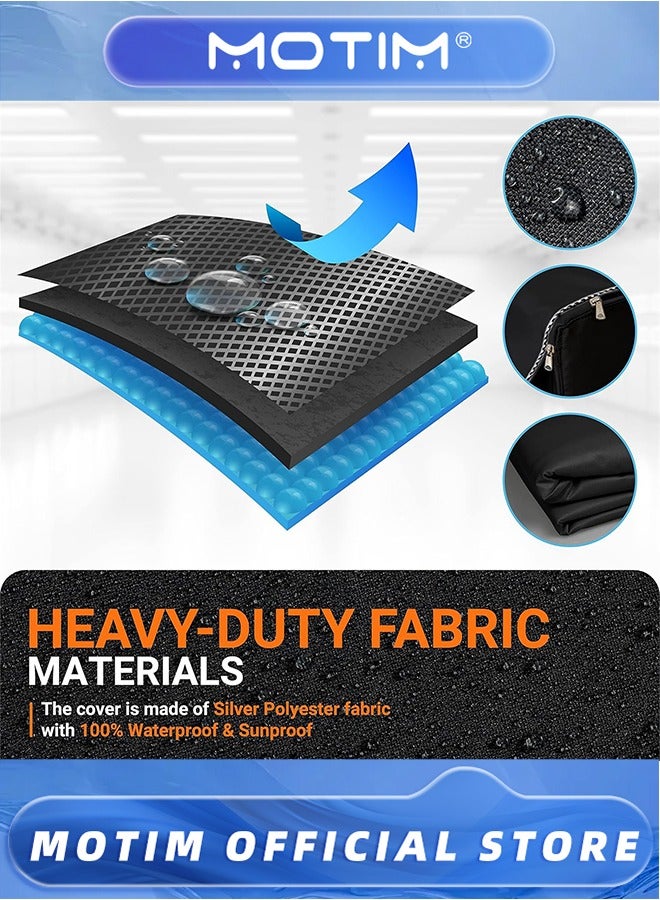 Motim Washing Machine Covers with Laundry Bag Perfect For Top-load and Front-load Washer/Dryer - Premium Outdoor Protection For Most Washer Dryer Cover (Black) - Image 3