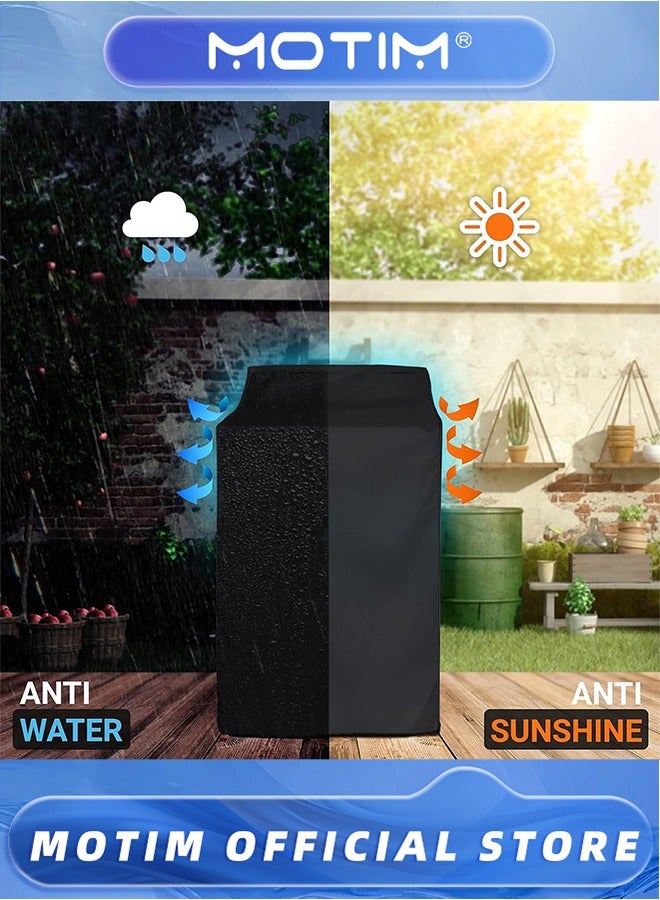Motim Washing Machine Covers with Laundry Bag Perfect For Top-load and Front-load Washer/Dryer - Premium Outdoor Protection For Most Washer Dryer Cover (Black) - Image 2