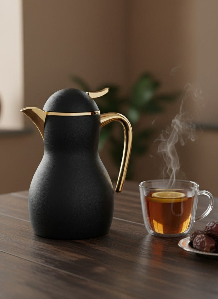 Host Luxury Coffee Thermos Black With Gold Design 350ml - Image 1