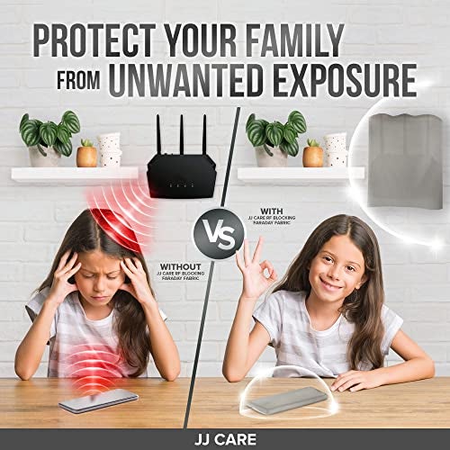 JJ CARE قماش فاراداي [عبوة من 1، 44" × 39" قماش فاراداي + 1" × 24" شريط فاراداي طويل + تعليمات] - قماش درع عسكري من الدرجة العسكرية مقاوم للEMP - Image 2