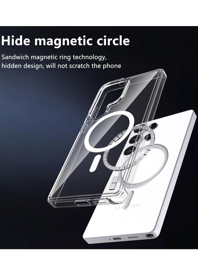 DUSALA Samsung Galaxy S25 Ultra Case Cover Clear MagSafe Support Wireless Charging with 2-Pack Samsung Galaxy S25 Ultra Screen Protector 9H Hardness Support Fingerprint Unlock Samsung Galaxy S25 Ultra - Image 4