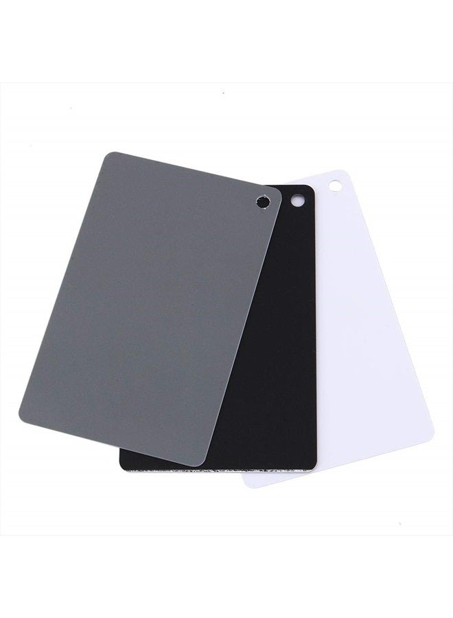 Pomya Grey Card White Balance Card Photography Card 3 in 1 18% Digital Photography Exposure Color Balance Card Set Gray/White/Black for Video, DSLR and Film - Image 3