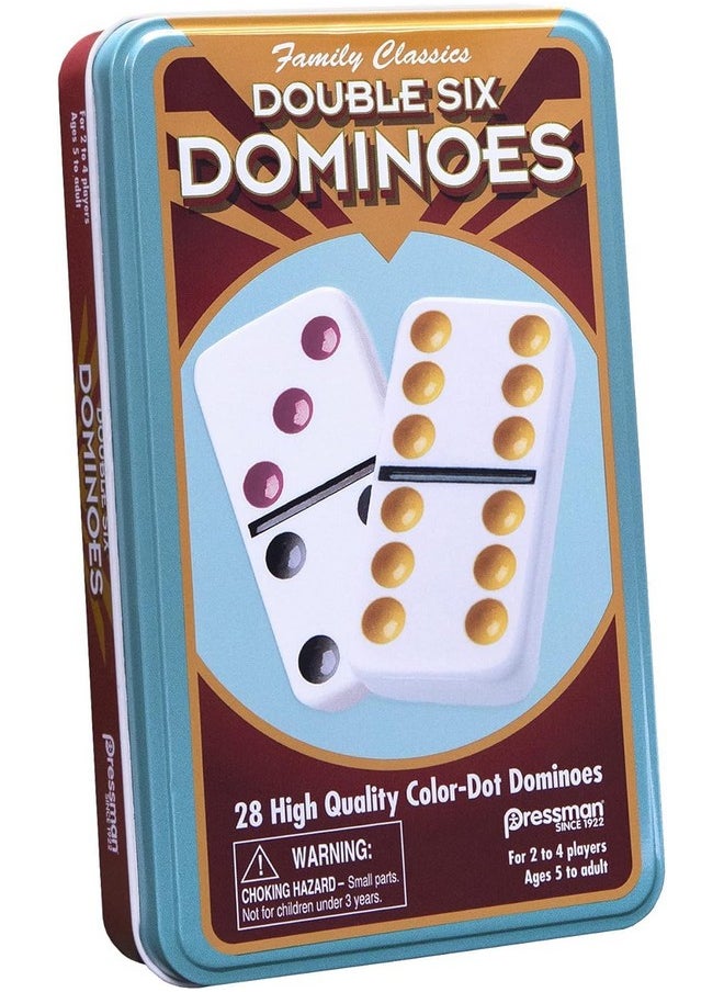 Pressman Pressman Double 6 Colored Dominoes, 5"  - Image 5