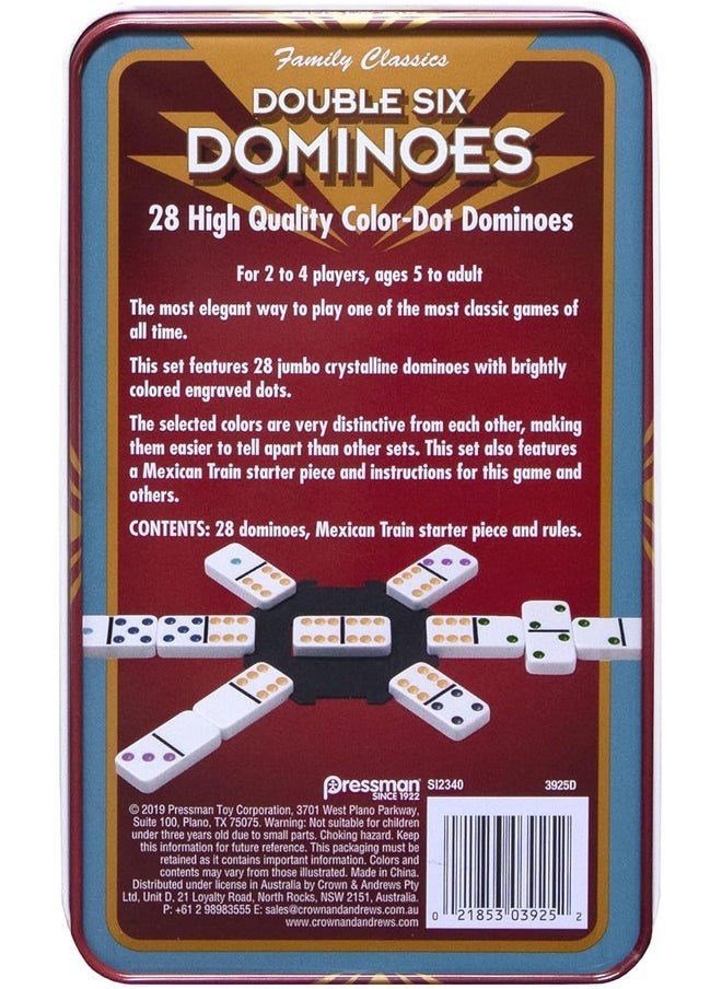 Pressman Pressman Double 6 Colored Dominoes, 5"  - Image 4