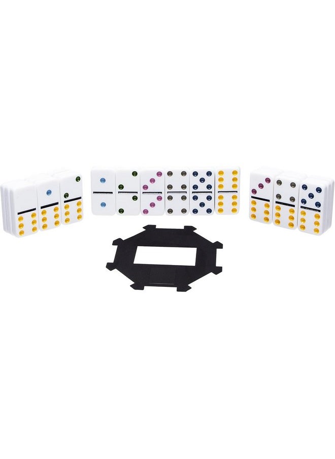 Pressman Pressman Double 6 Colored Dominoes, 5"  - Image 3