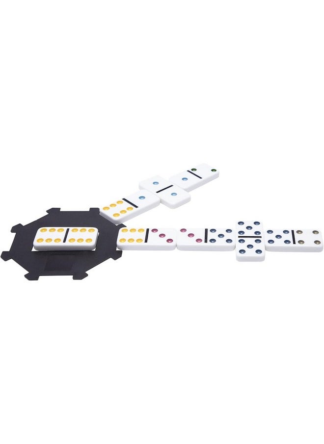 Pressman Pressman Double 6 Colored Dominoes, 5"  - Image 2