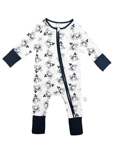 Bow Dream Baby Boy Romper Jumpsuit Bamboo Rayon Baby girl Clothes Baby Romper Clothing Newborn-24 Months Dusty Blue Rainbow Cartoon Mouse 3-6 Months - Image 2