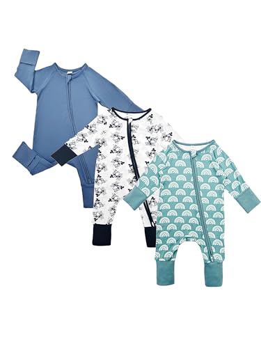 Bow Dream Baby Boy Romper Jumpsuit Bamboo Rayon Baby girl Clothes Baby Romper Clothing Newborn-24 Months Dusty Blue Rainbow Cartoon Mouse 3-6 Months - Image 4