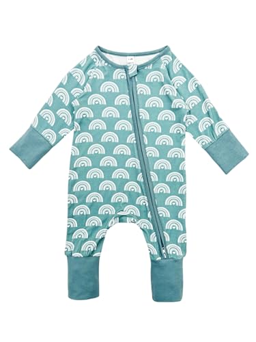 Bow Dream Baby Boy Romper Jumpsuit Bamboo Rayon Baby girl Clothes Baby Romper Clothing Newborn-24 Months Dusty Blue Rainbow Cartoon Mouse 3-6 Months - Image 3